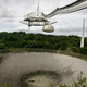 Los daños que el huracán María provocó en el radiotelescopio en 2017.